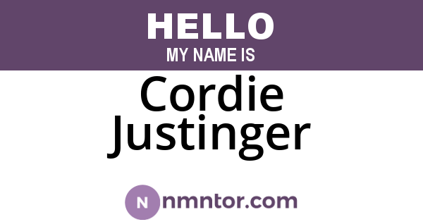 Cordie Justinger