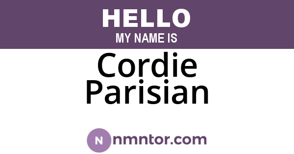 Cordie Parisian