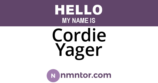 Cordie Yager
