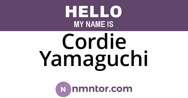 Cordie Yamaguchi