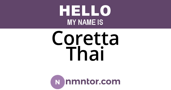 Coretta Thai