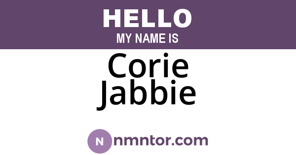 Corie Jabbie