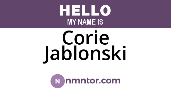 Corie Jablonski