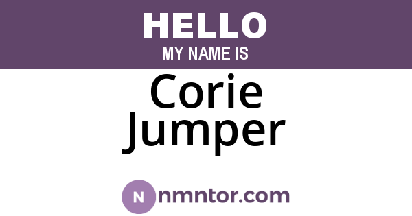 Corie Jumper