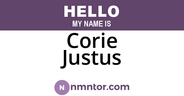 Corie Justus