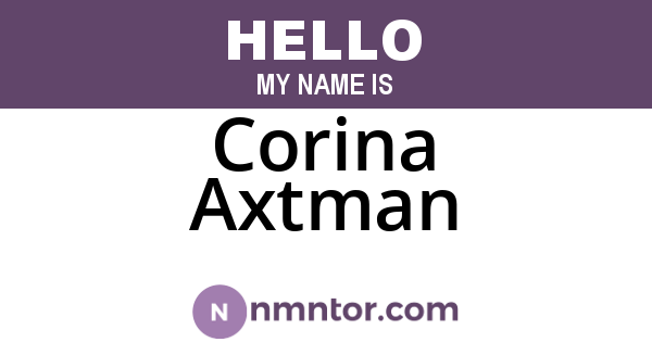 Corina Axtman