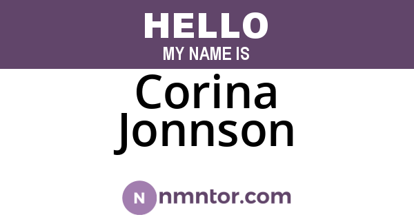 Corina Jonnson