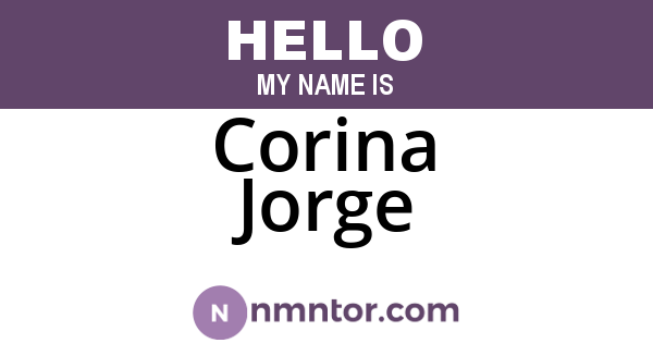 Corina Jorge