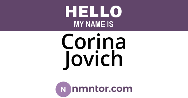 Corina Jovich