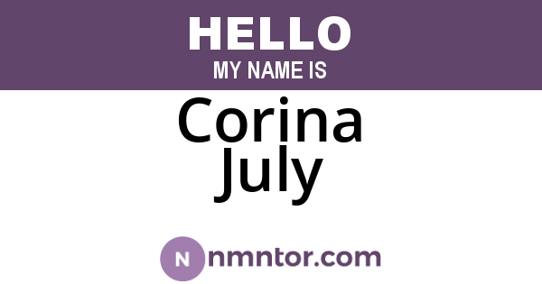 Corina July