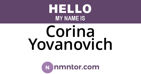 Corina Yovanovich