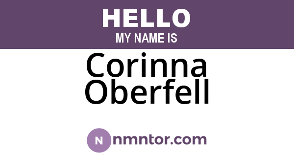 Corinna Oberfell