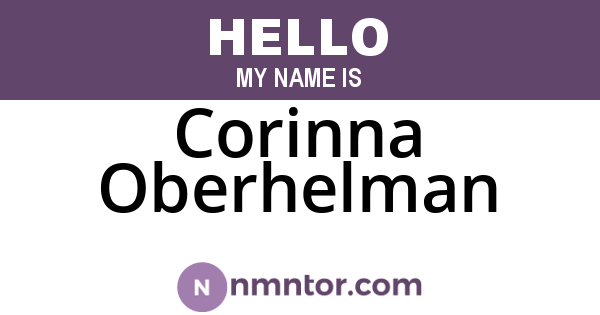 Corinna Oberhelman