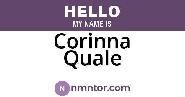 Corinna Quale