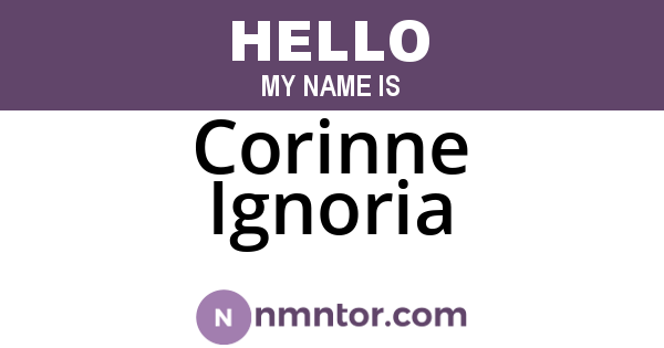 Corinne Ignoria