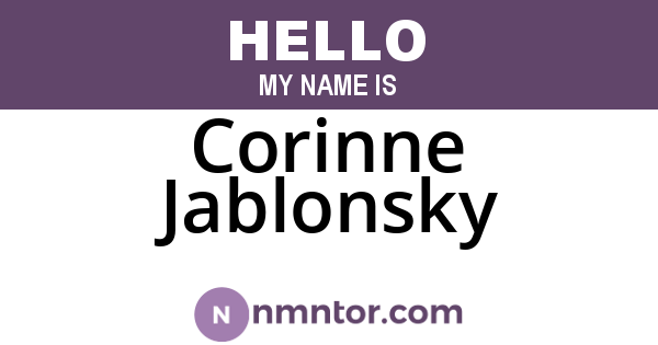 Corinne Jablonsky