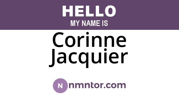 Corinne Jacquier