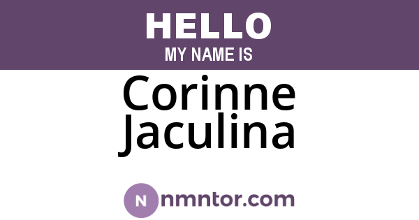 Corinne Jaculina