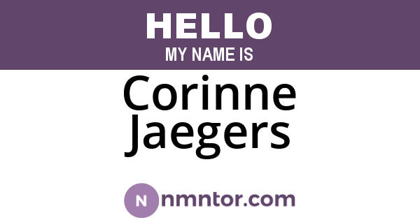 Corinne Jaegers