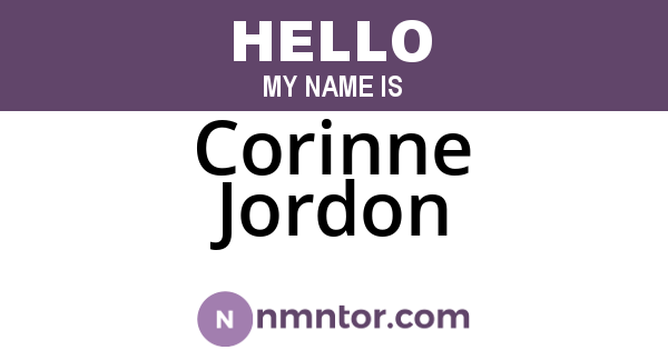 Corinne Jordon