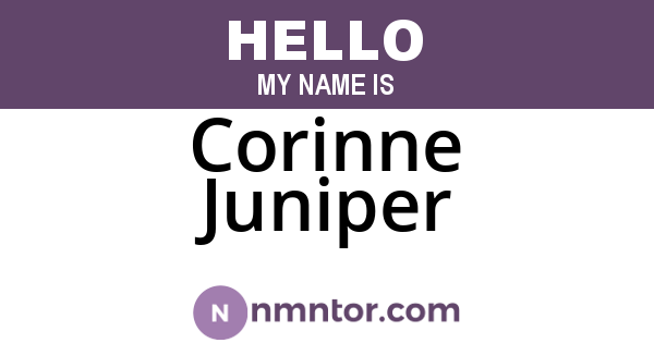 Corinne Juniper