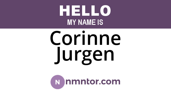 Corinne Jurgen