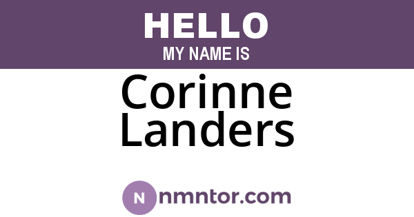 Corinne Landers