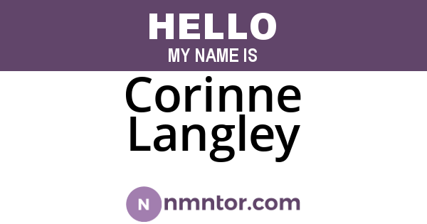 Corinne Langley
