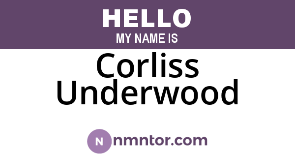 Corliss Underwood