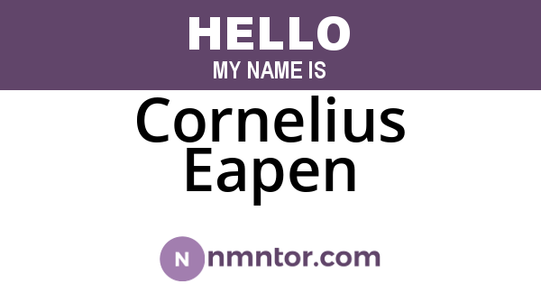 Cornelius Eapen
