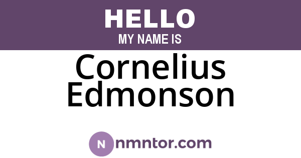 Cornelius Edmonson