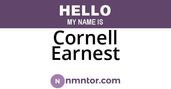 Cornell Earnest