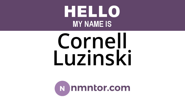 Cornell Luzinski