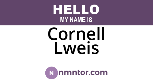 Cornell Lweis