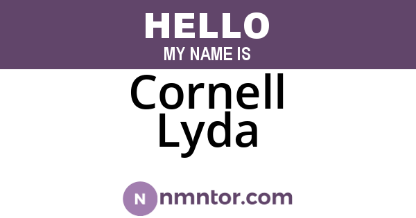 Cornell Lyda
