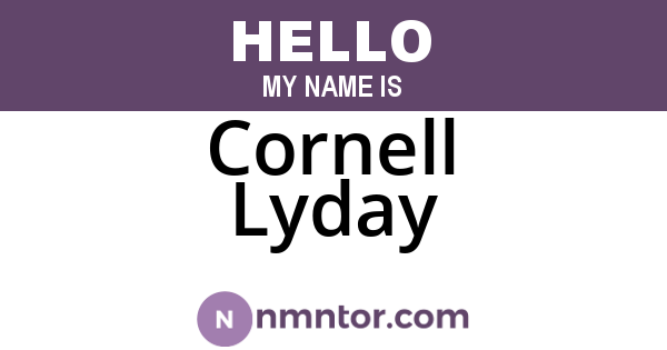 Cornell Lyday