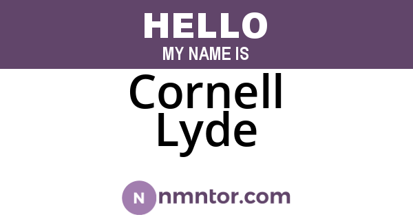 Cornell Lyde