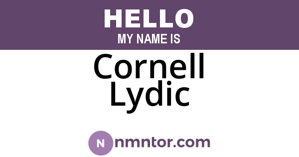 Cornell Lydic