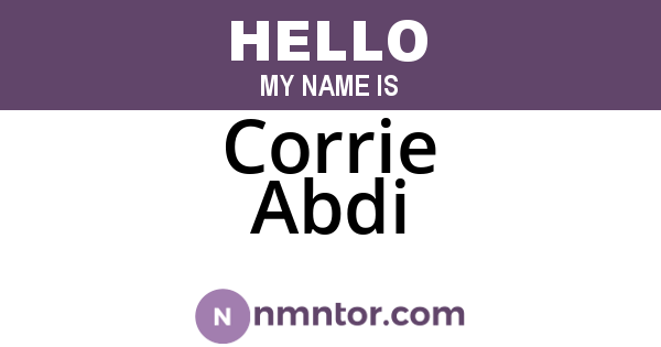 Corrie Abdi