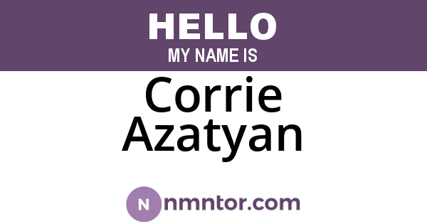 Corrie Azatyan