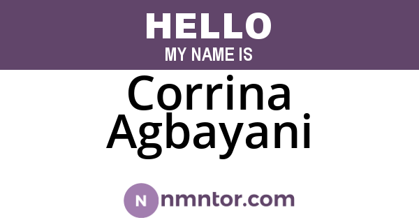 Corrina Agbayani