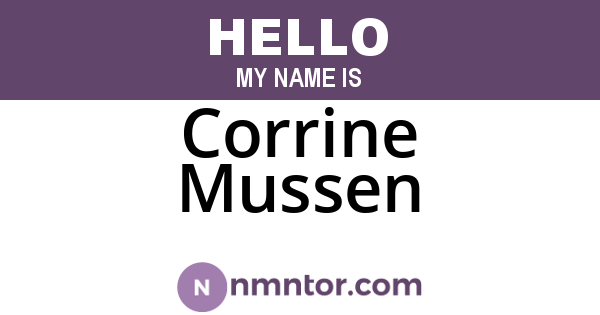 Corrine Mussen