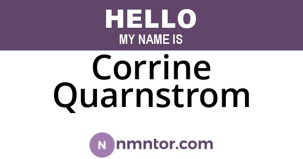 Corrine Quarnstrom