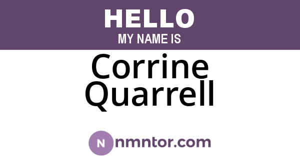 Corrine Quarrell