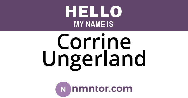 Corrine Ungerland