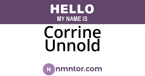 Corrine Unnold