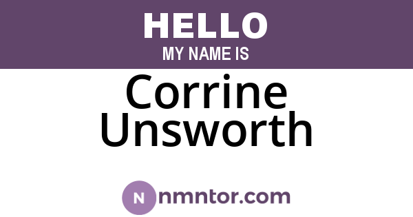 Corrine Unsworth