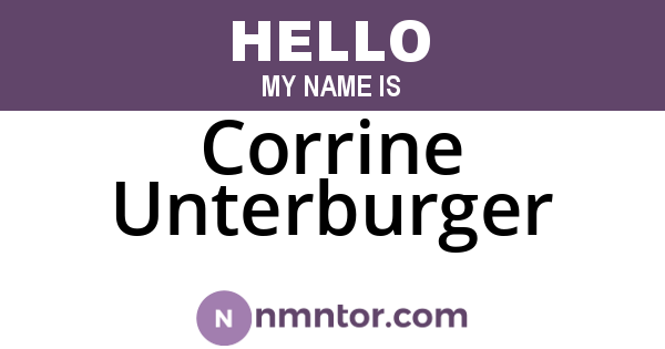 Corrine Unterburger