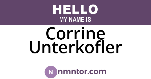 Corrine Unterkofler