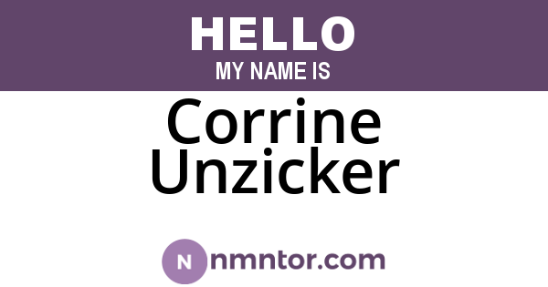 Corrine Unzicker